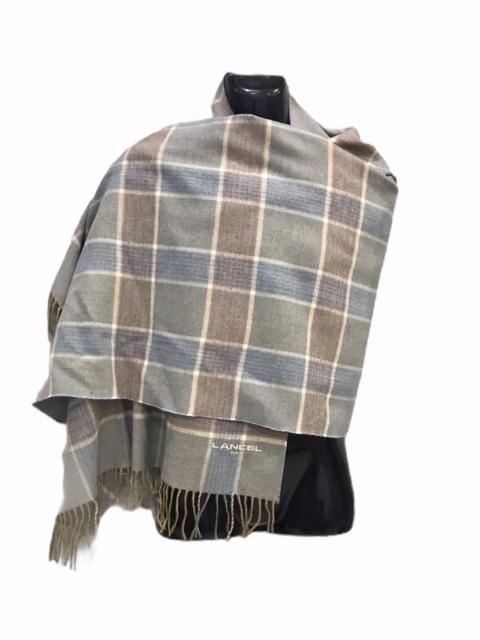 Other Designers Lancel - LANCEL PLAID MUFFLER WRAP SCARF NECKERCHIEF
