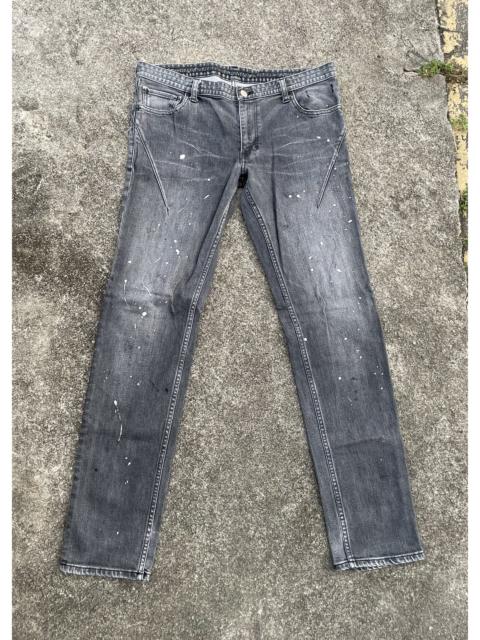 NUMBER (N)INE n(n) by NUMBER (N)INE Sun Faded Skinny Jeans Splitter Paint