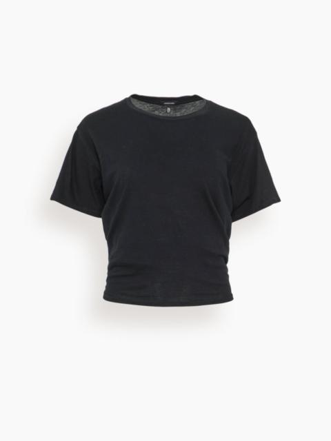 R13 Tight Waist Tee in Black