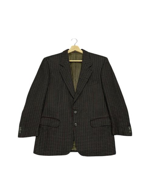 ZEGNA Vintage Ermenegildo Zegna Houndstooth Pattern Wool Blazer