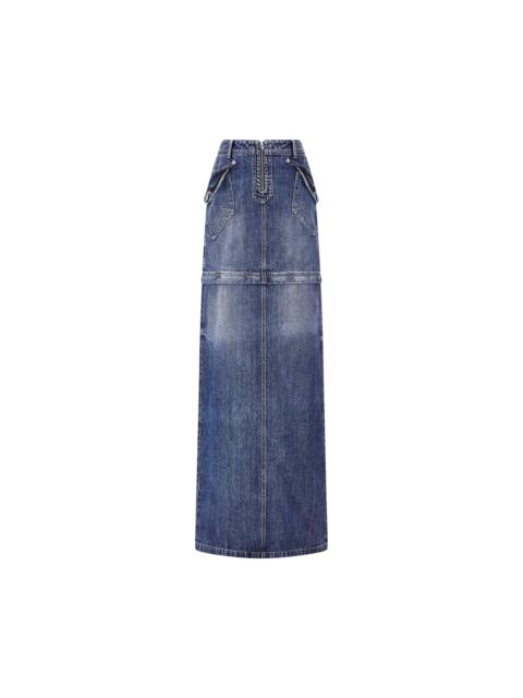 Martine Rose Martine Rose Zip Off Denim Skirt 'Noughties Wash'