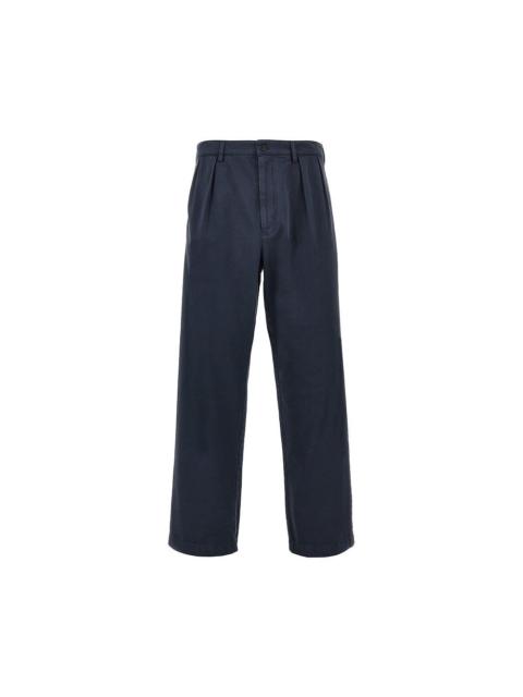 Prada Prada Old Effect Gabardine Pants Blue Men