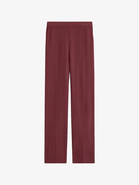 Tova mid-rise wide-leg silk trousers