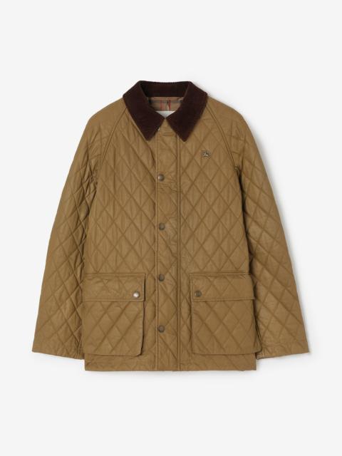 Burberry Quilted Coated Cotton Barn Jacket
