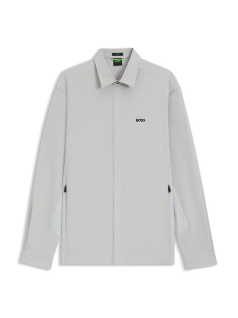 BOSS RELAXED-FIT OVERSHIRT IN WATER-REPELLENT FABRIC