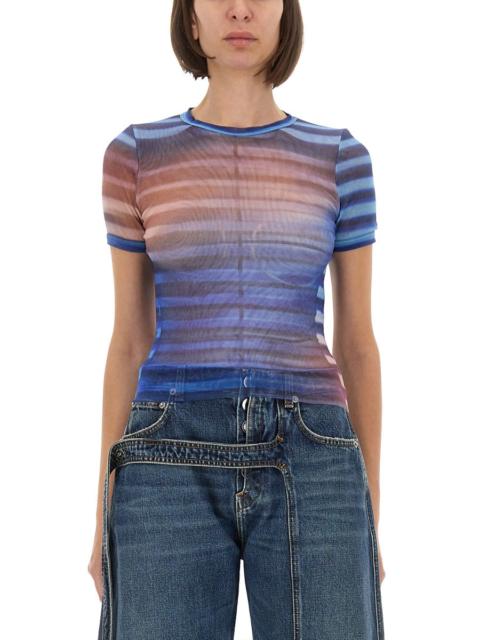 Jean Paul Gaultier Jean Paul Gaultier Women "Air" Mesh T-Shirt
