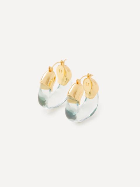 LIZZIE FORTUNATO Gold-Plated Organic Hoop Earrings