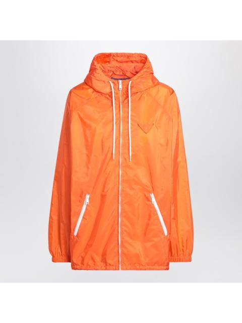Prada Prada Orange Raincoat In Lightweight Re-Nylon Women