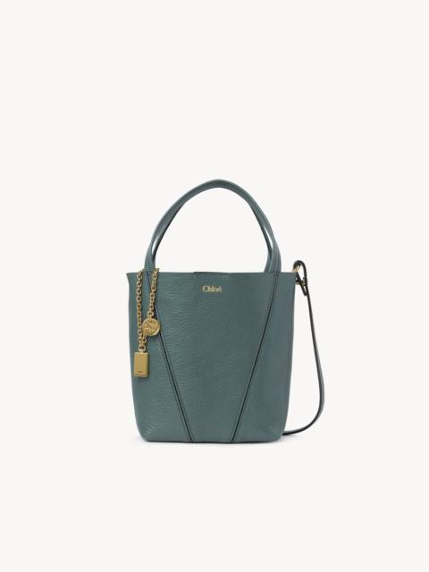 Chloé SMALL CHLOÉ SPIN TOTE BAG IN GRAINED LEATHER