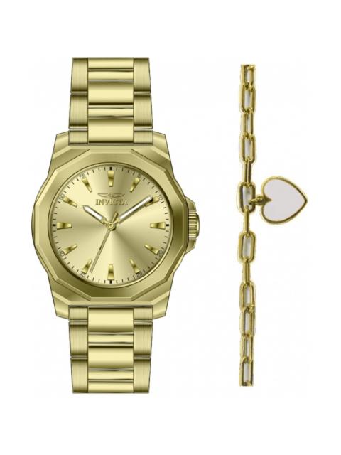 Other Designers Invicta Speedway Quartz Gold Dial Ladies Watch 48579