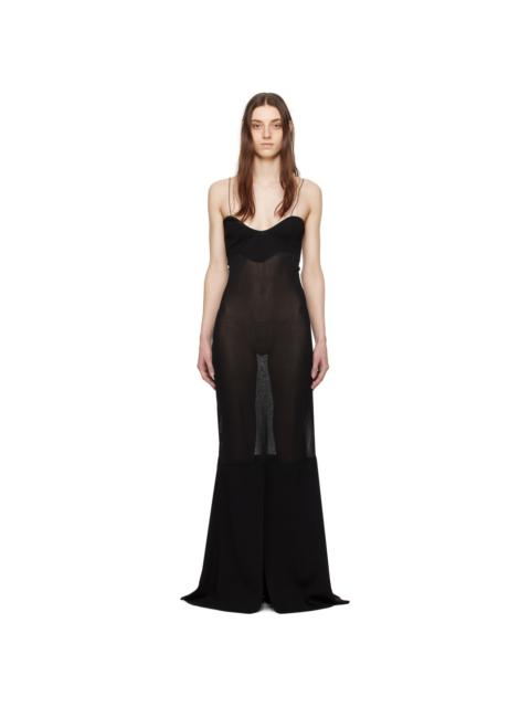 JACQUEMUS Black Les Sculptures 'La robe Fino' Maxi Dress