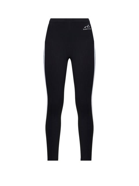 BALENCIAGA Balenciaga Women Black And White Technical Fabric Techwear Leggings