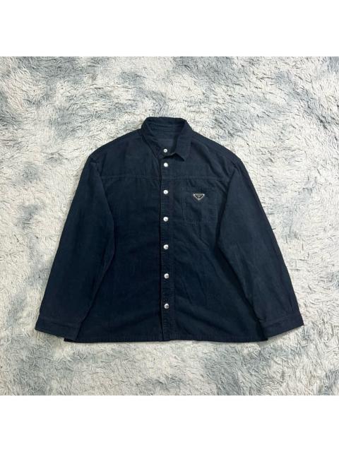 Prada Prada corduroy textured shirt