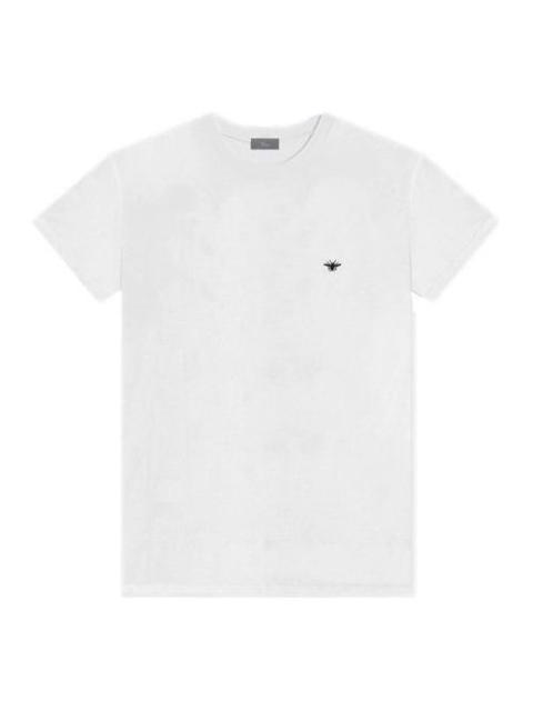 Dior DIOR Black Bee Embroidered Short Sleeve Unisex White 733J603B0446-C089