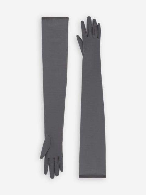 Dolce & Gabbana Long stretch jersey Milano rib gloves