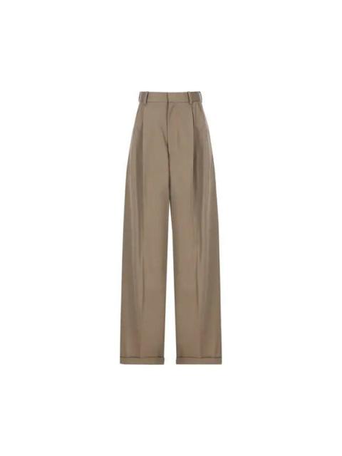 Loewe Loewe Pleated Pants In Cotton And Silk