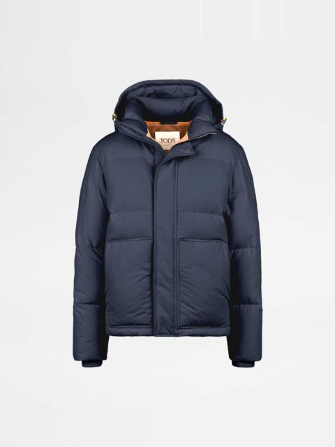 Tod's HOODED DOWN JACKET - BLUE