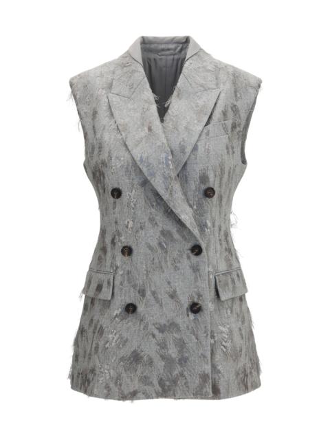 Brunello Cucinelli Brunello Cucinelli Gilet Virgin Wool Cashmere Grey