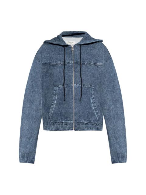 hooded denim jacket