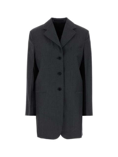 Jil Sander Jil Sander Women Dark Grey Wool Blend Oversize Blazer