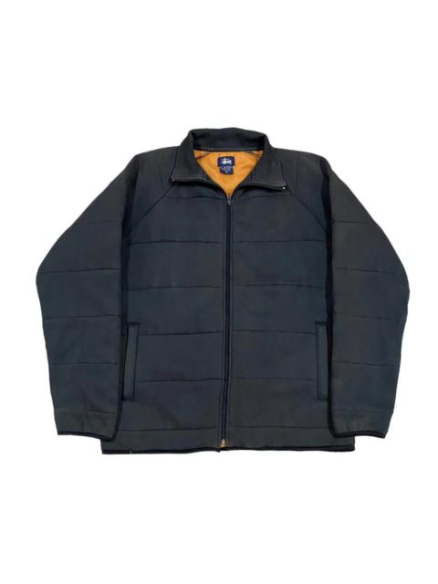 Other Designers Vintage - Vtg🔥90’s Stussy Quilted Sweater Black Sunfaded Zipper Ideal