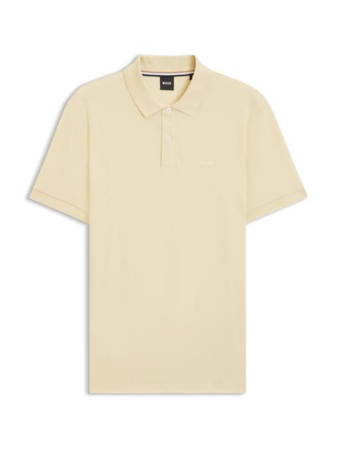 BOSS PALLAS POLO SHIRT IN COTTON PIQUÉ WITH LOGO DETAILS