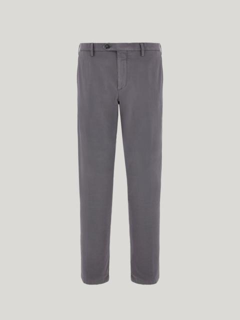 Canali REGULAR FIT GRAY CHINOS IN COTTON AND CASHMERE GABARDINE