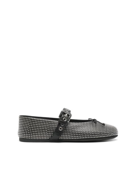 stud-embellished ballerina shoes