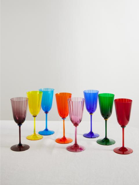 La DoubleJ Set Of Eight Murano Wine Glasses
