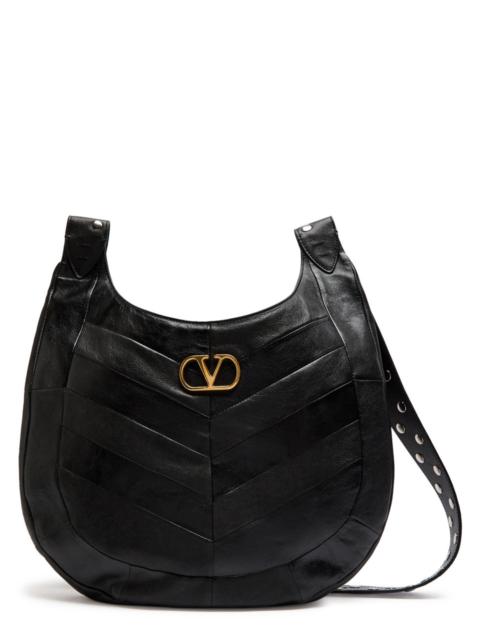Valentino Valentino Logo-plaque Chevron Leather Hobo bag