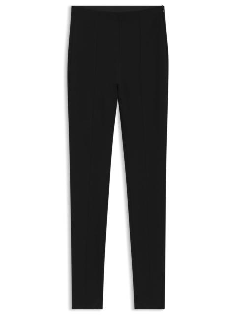 BOSS STRETCH-JERSEY LEGGINGS WITH SIDE ZIP