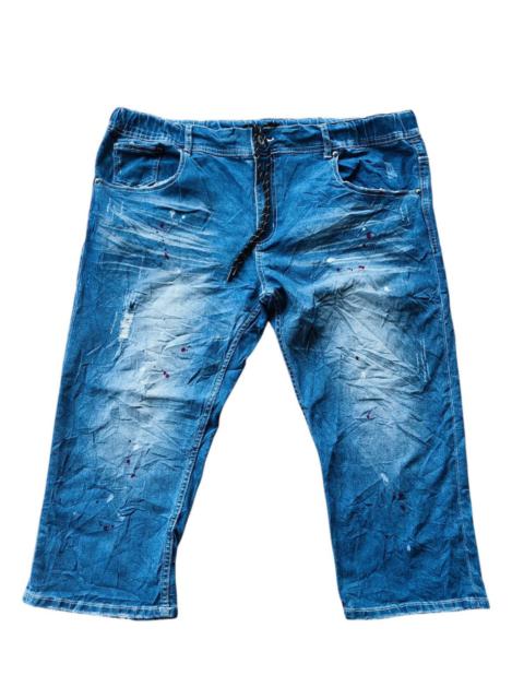 Japanese Brand - Sureve distressed quarter short denim