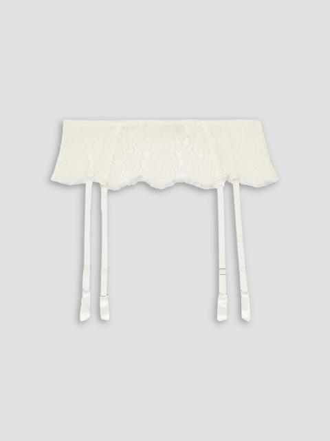 Other Designers A Night in Marrakech satin-trimmed cotton-blend lace suspender belt