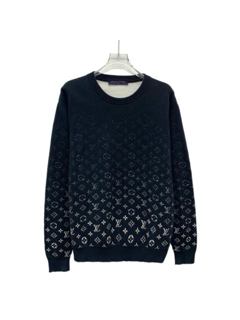 Louis Vuitton Louis Vuitton Black Logo Monogram All-Over Print Cotton Crew Neck Long Sleeve Sweatshirt