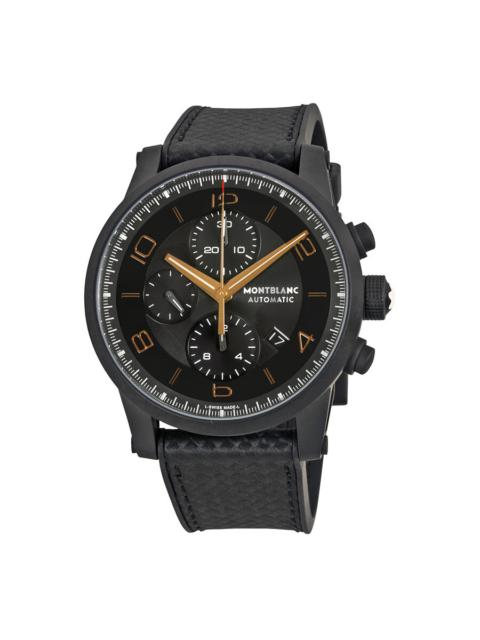 Montblanc Montblanc Timewalker Chronograph Black and Grey Dial Black Leather Men's Watch 111684