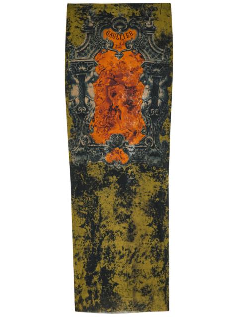 Jean Paul Gaultier Jean Paul Gaultier Printed Mesh Midi Skirt