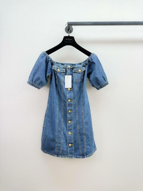 CELINE Celine denim dress with puffy sleeves