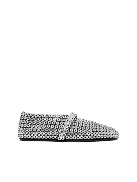 eyelet ballerina shoes