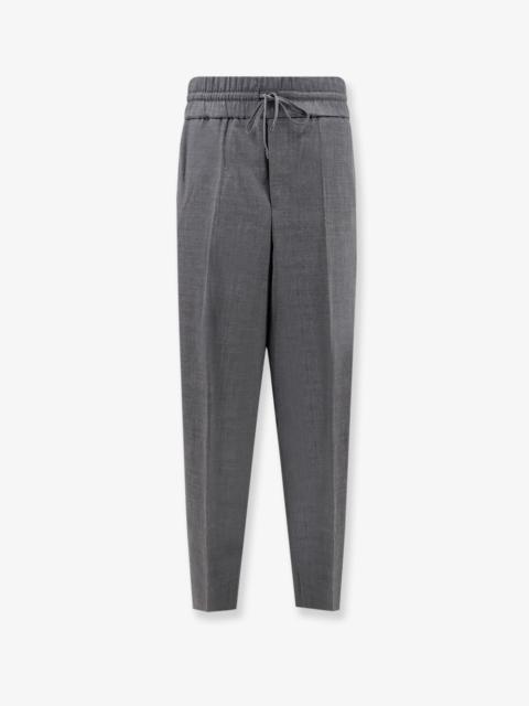 AMI Paris Ami Paris Men Virgin Wool Trousers With Elastic