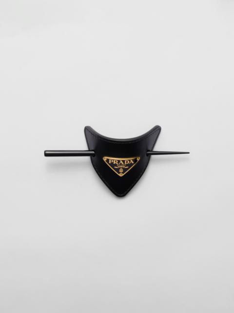 Prada Leather hair clip