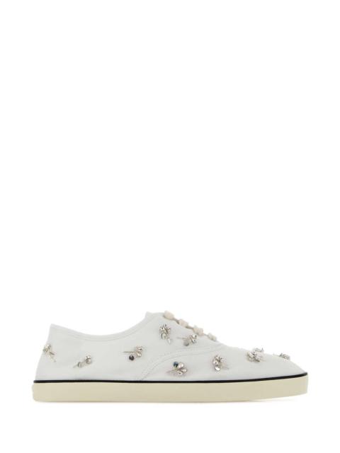 Miu Miu Miu Miu Women White Drill Sneakers