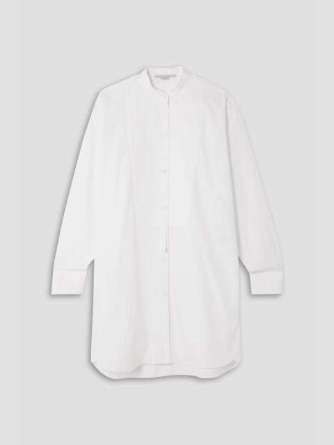 Stella McCartney Piqué-trimmed cotton-poplin mini shirt dress