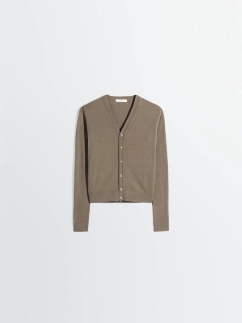 Lemaire V NECK BUTTONED CARDIGAN IN FINE WOOL