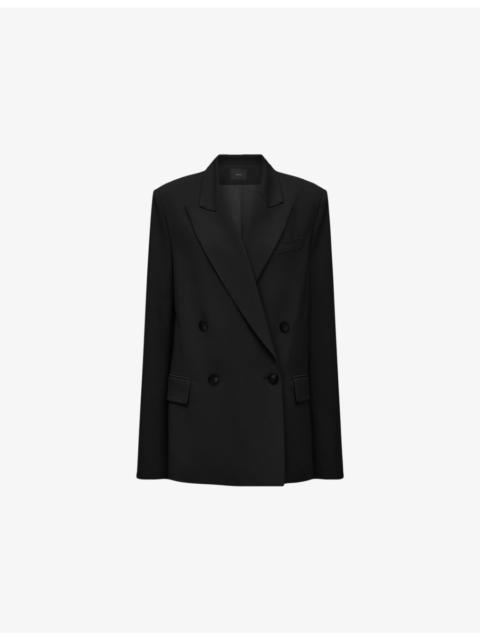 JOSEPH Jaden Double-Breasted Woven Blazer