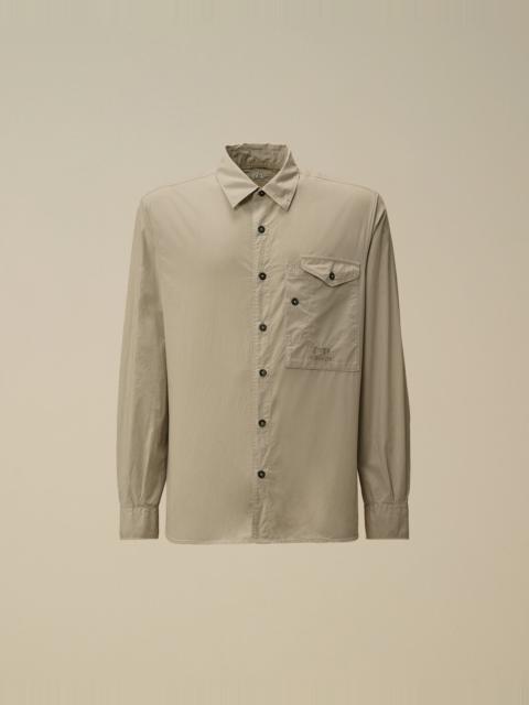 C.P. Company Popeline Longsleeve Logo Button Shirt