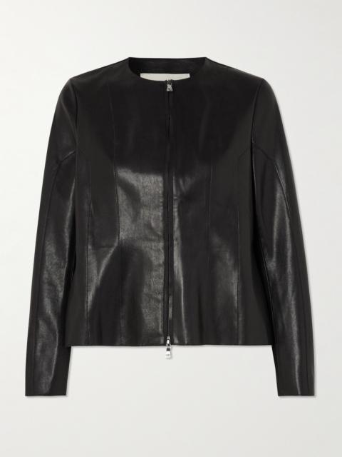 NOUR HAMMOUR Paneled Leather Jacket