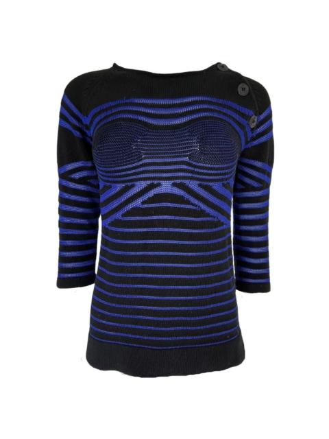 Jean Paul Gaultier Cyber Baba Optical Stripe Sailor Sweater