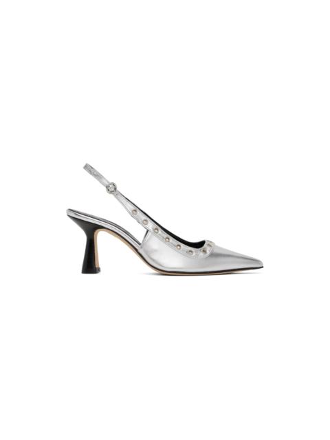 Aeyde Silver Isotta Heels