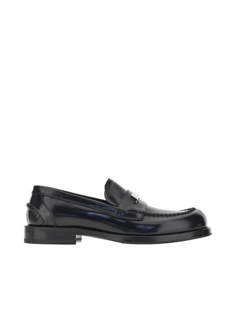 Dolce & Gabbana Dolce&Gabbana Men Logo Plate Leather Loafers