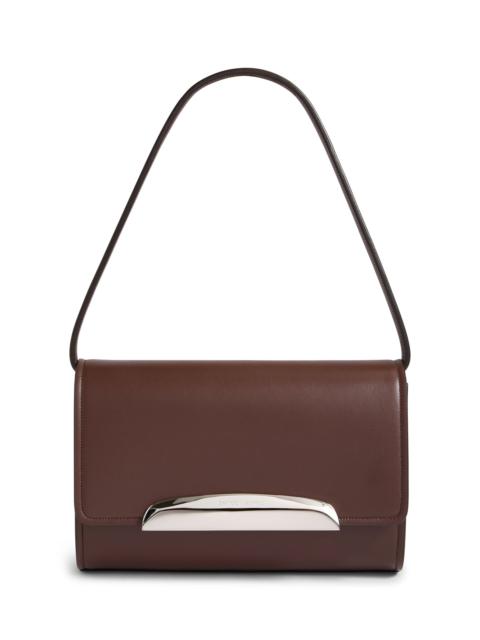 BRANDON MAXWELL The Louise Pochette Bag in Leather brown
